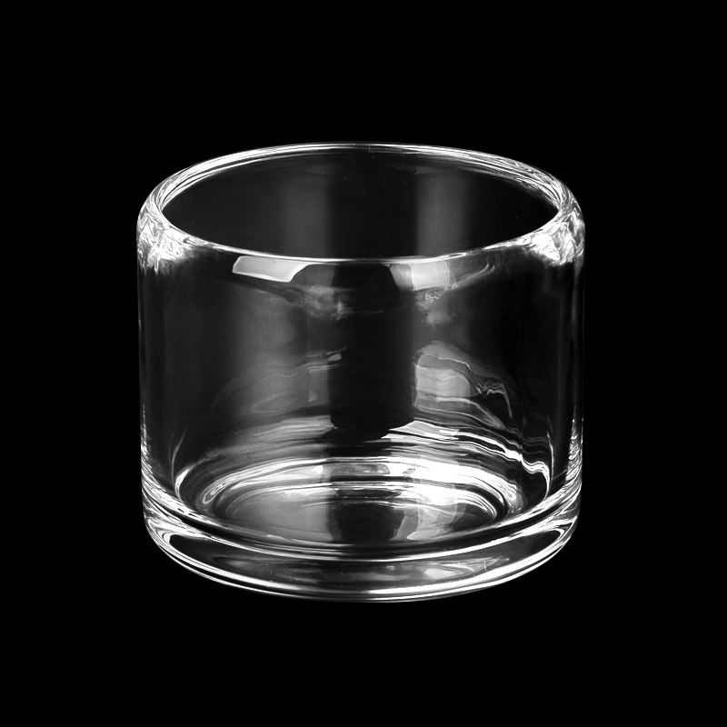 Smooth Surface Customize Color 339ml Round Glass Jar Empty Candle Jar