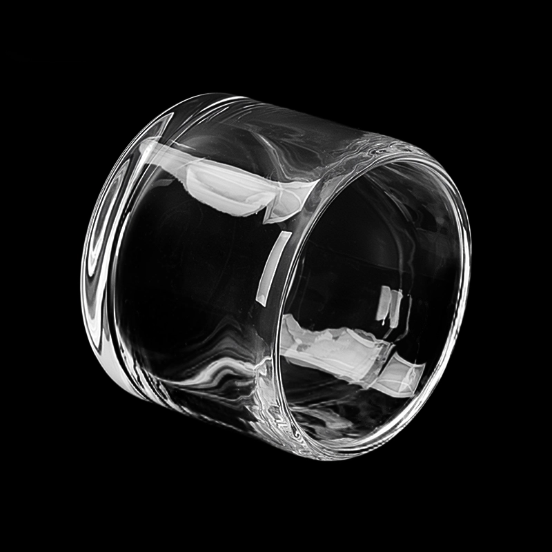 Smooth Surface Customize Color 339ml Round Glass Jar Empty Candle Jar