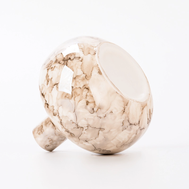 Glossy Water Transfer Printing Round Ceramic Fragrance Diffuser Bottle Wholesaling