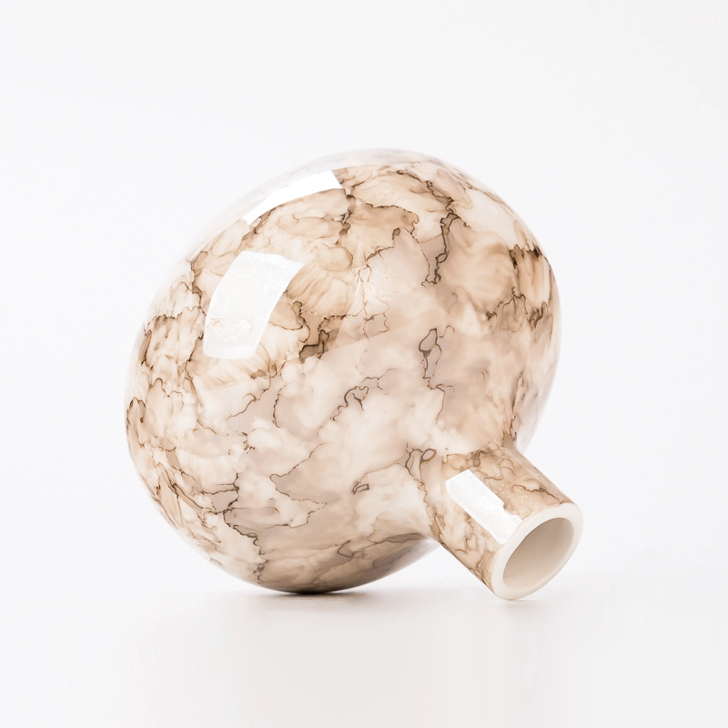 Glossy Water Transfer Printing Round Ceramic Fragrance Diffuser Bottle Wholesaling