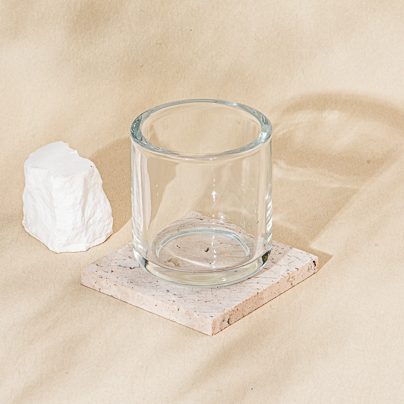 Wholesale Thick Wall Custom Color Glass Jar Empty Candle Glass Vessel