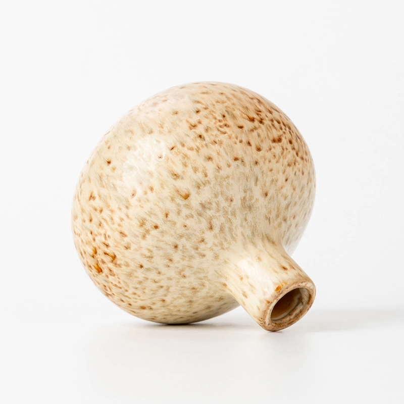 Special Glazed Round Ceramic Vessel Reed Diffuser Bottle Ceramic for Home Fragrance