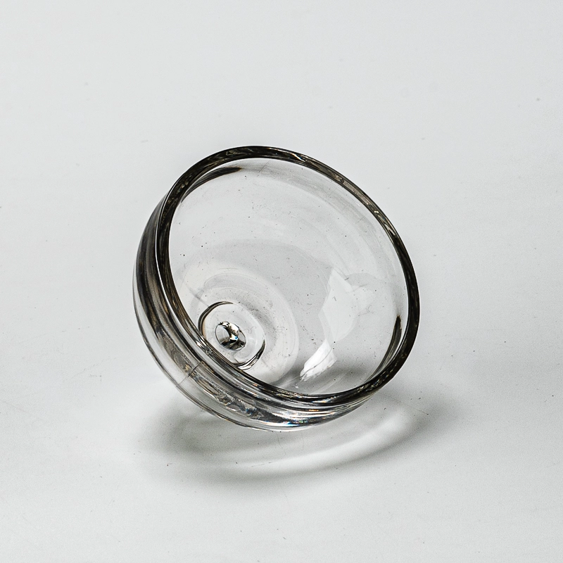 Creative Style Home Decor Transparent Glass Jar Acorn Candle Vessel with Lid