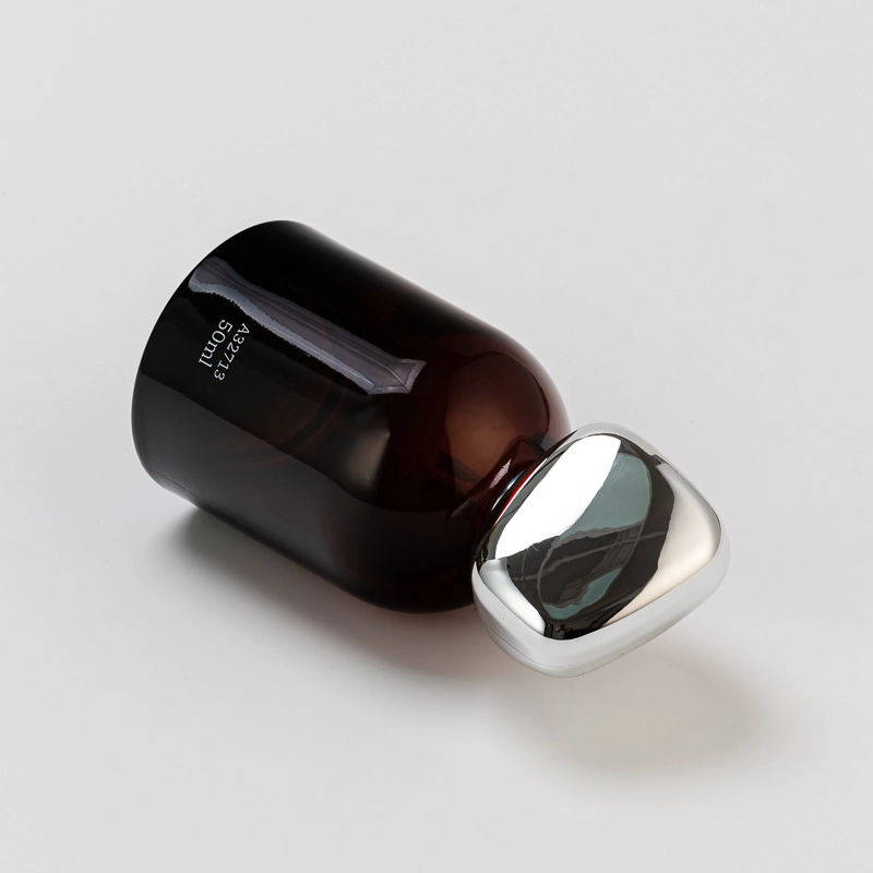 50ML Luxury Cylinder brown Glass Perfume Bottle Wholesale