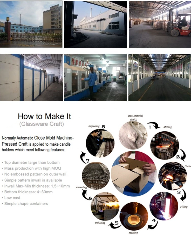 Wholesale Simple Straight Body Clear Glass Candle Jars