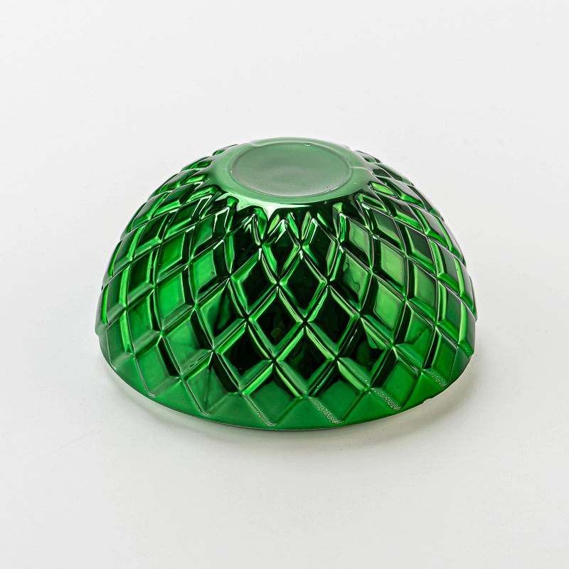 Exquise Green Electroplated Sphere Glass Candle Jar for Home Decor