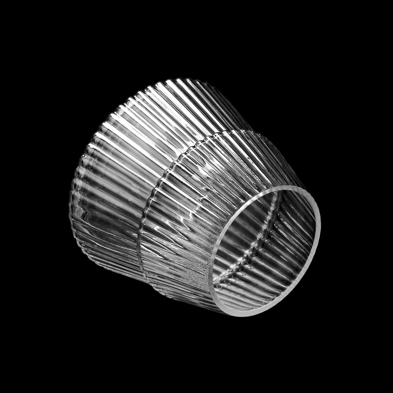 Large Capacity Christmas Tree Style Glass Candle Vessel for Festive Home Decoration