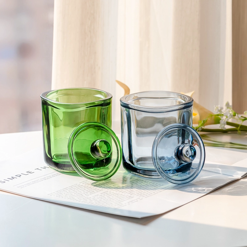 Wholesale 10oz Empty Glass Candle Jar with Lid Home Decor 