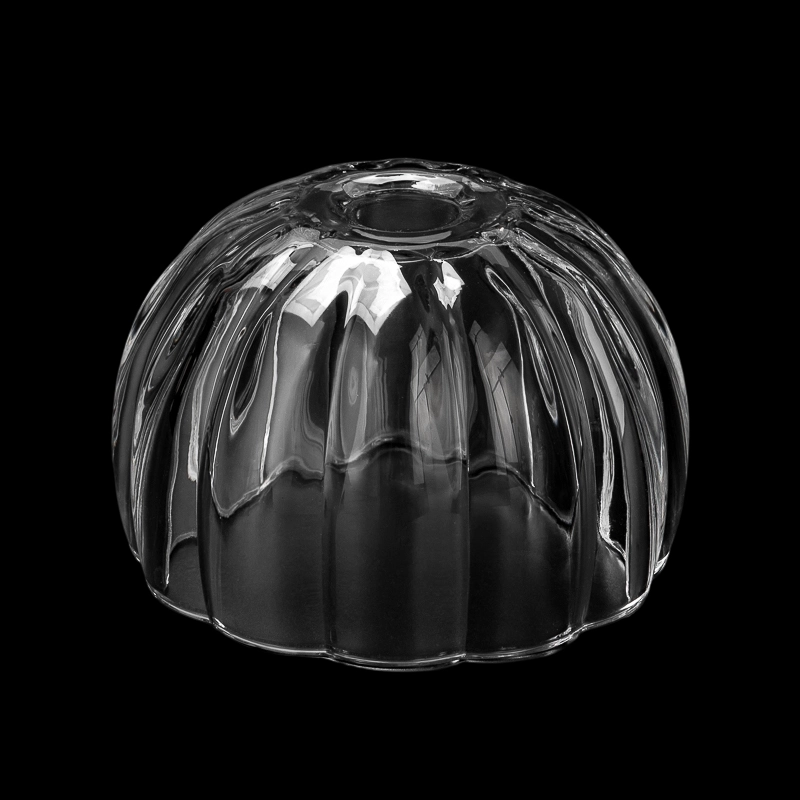 New Arrival Pumpkin Glass Candle Jar with Glass Lid for Home Decor Easter Festival
