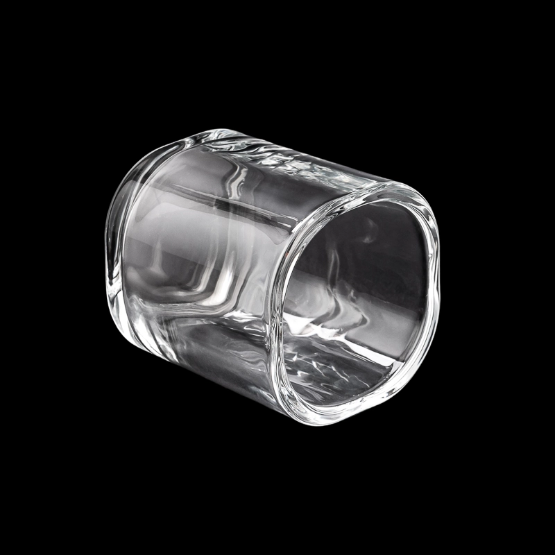 Elegant Custom Color & Logo Durable Glass Candle Jar 8oz Vessel High Quality Recyclable Candle Holder for Candles Making