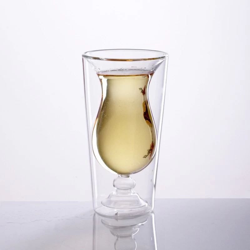 250ml 8.5oz Insulated glass double wall latte glass tumbler for coffee