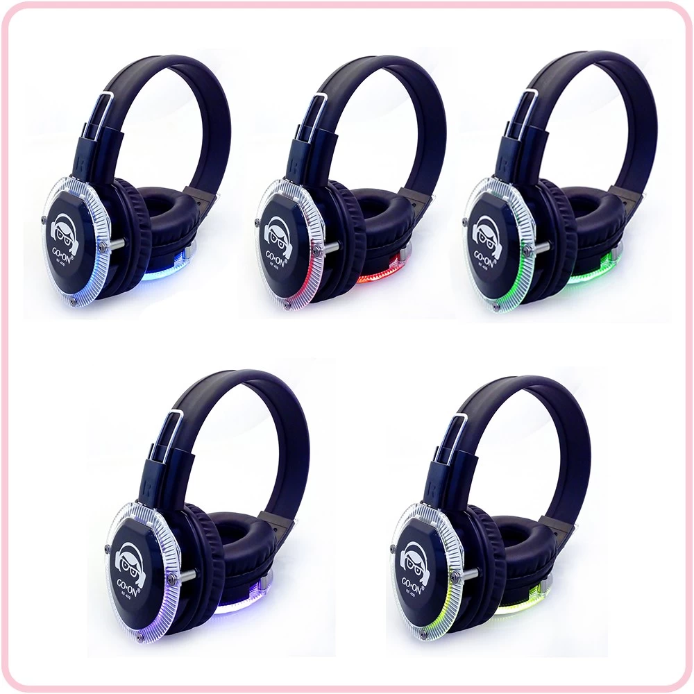 China RF-409R(MLC) 10 channels Silent Disco Headphone with Multiple LED Lights for Meeting and Conference manufacturer