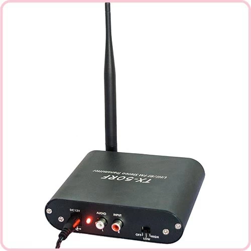 China Newest 3 Channels Wireless High Power Option 500 Meters Working Range TX-50RF Transmitter for Silent Disco Party and Events manufacturer