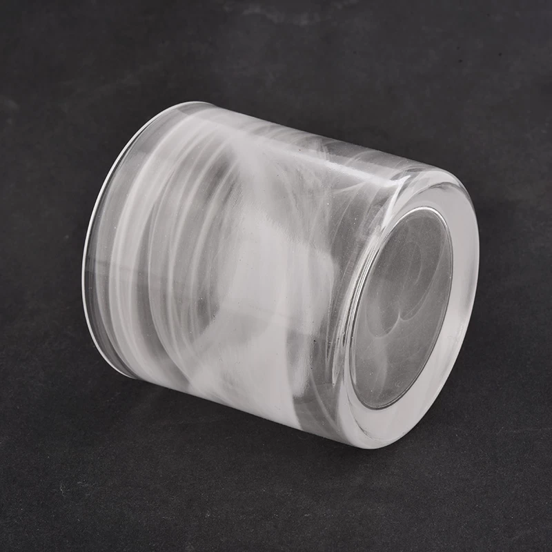 home decor 4oz milk white glass candle jars