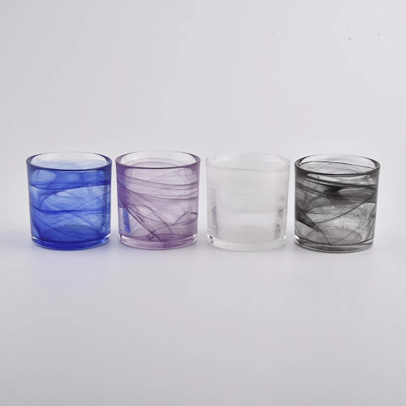 home decor 4oz milk white glass candle jars