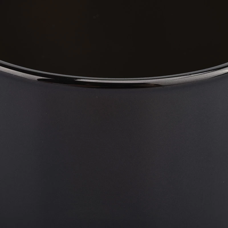 300ml electroplating black luxury effect glass jar for home decorative in bulk