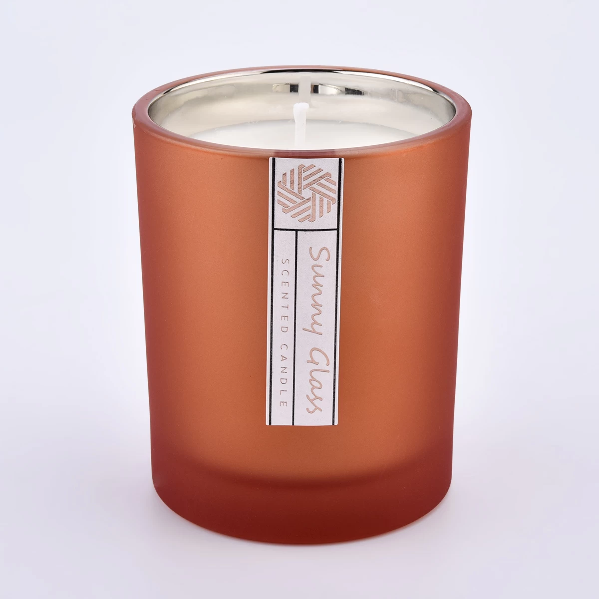 gold color 12oz thick wall glass candle jars