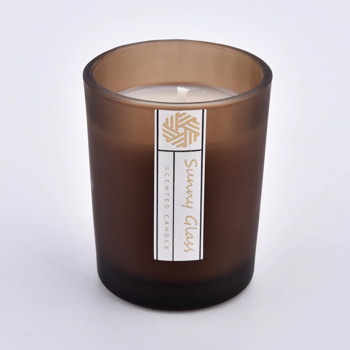 frosted color glass votive candle jars