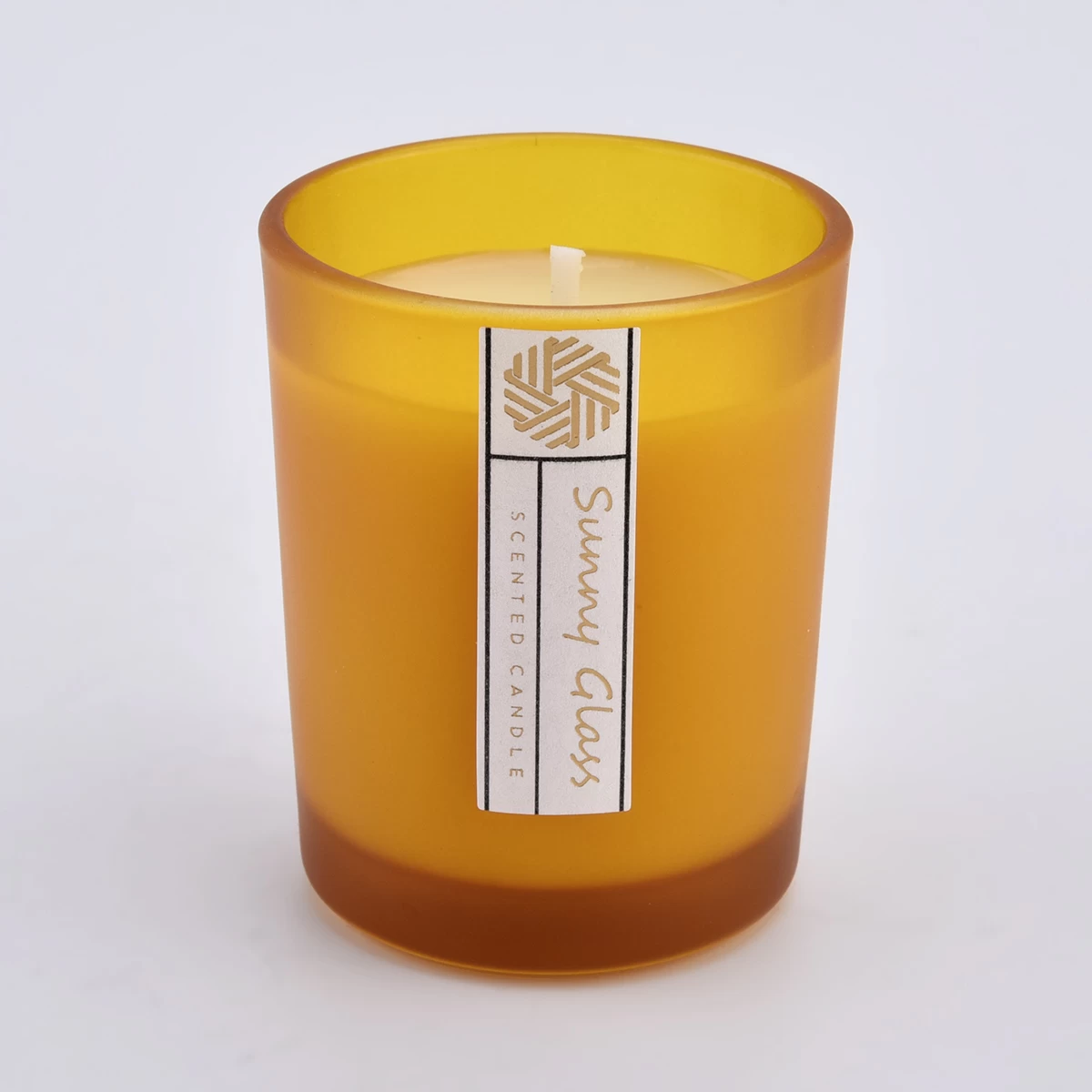 frosted color glass votive candle jars