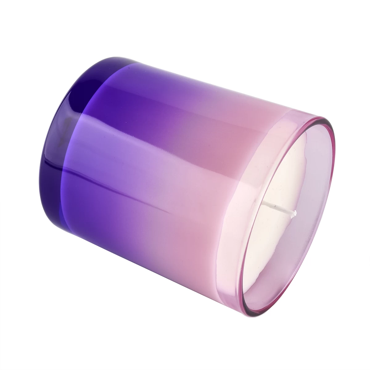 Barattolo di vetro di vetro di lusso 10oz gradiente di vetro