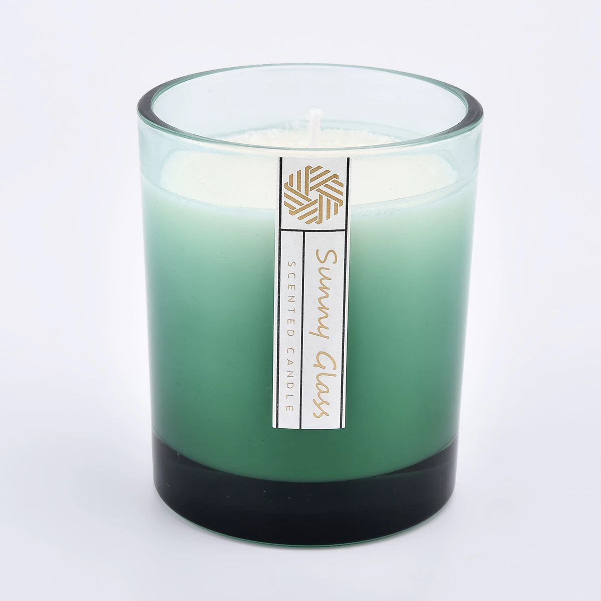 Newly design gradient 300ml outside  glass candle holder for wholesale 