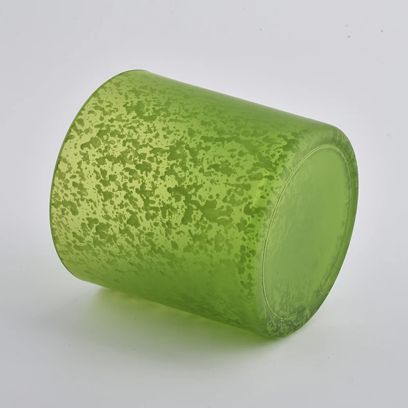 custom color sprayed glass candle holders for 12oz candle filling