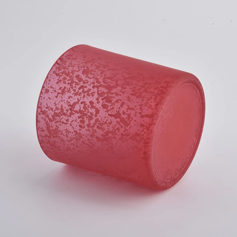 matte color sprayed decorative scented glass candle jars