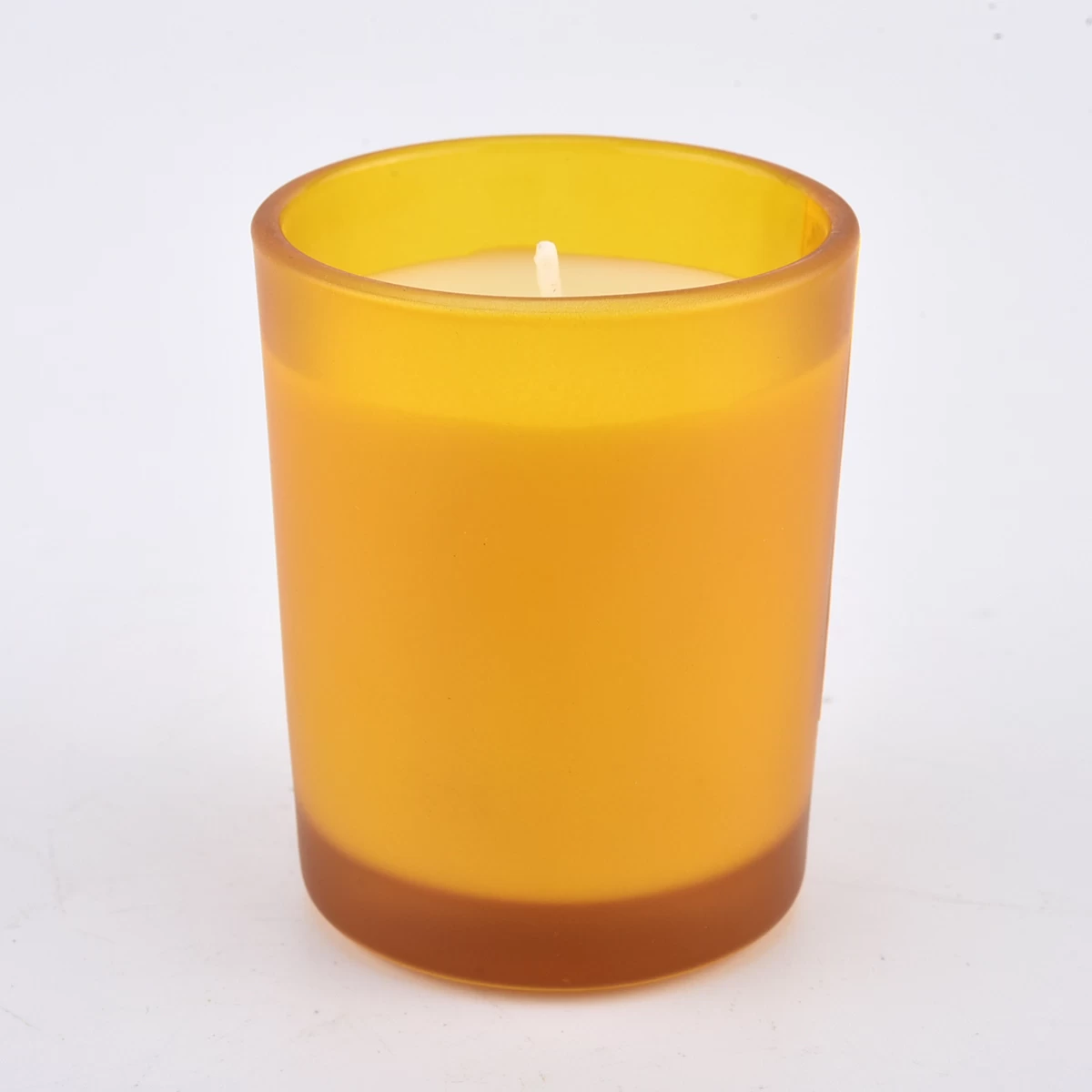 translucent luxury frosted pink candle jar Sunny Glassware