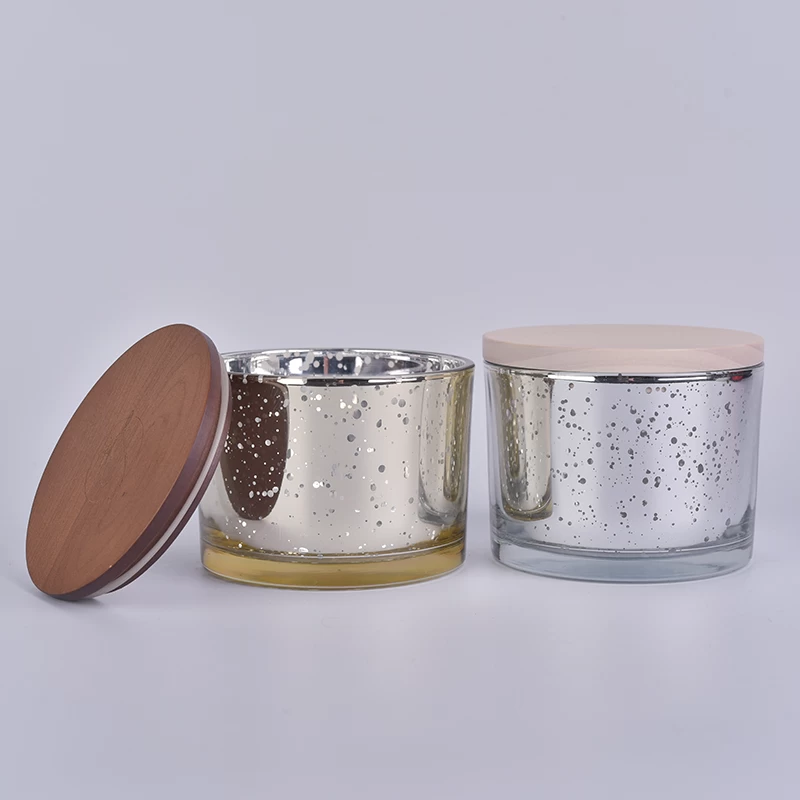 16 oz klasické sklenené svietnice Jar Merkúrske sklenené sviečkové nádoby
