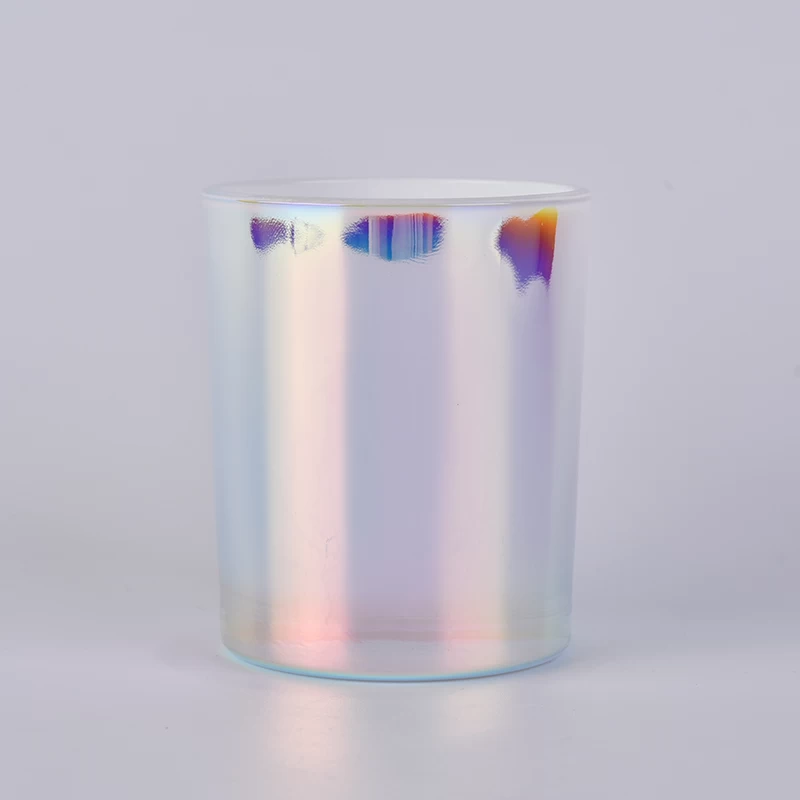 8oz iridescent glass candle jar 6oz glass candle holders