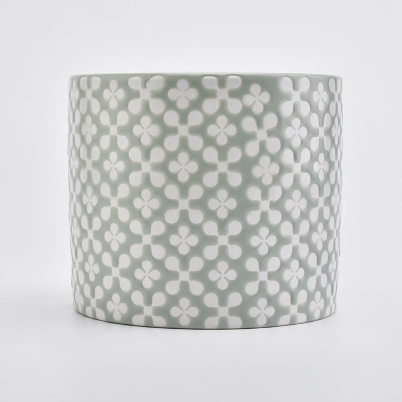 Home Decoration Empty Ceramic Candle Vessels For Candle Making