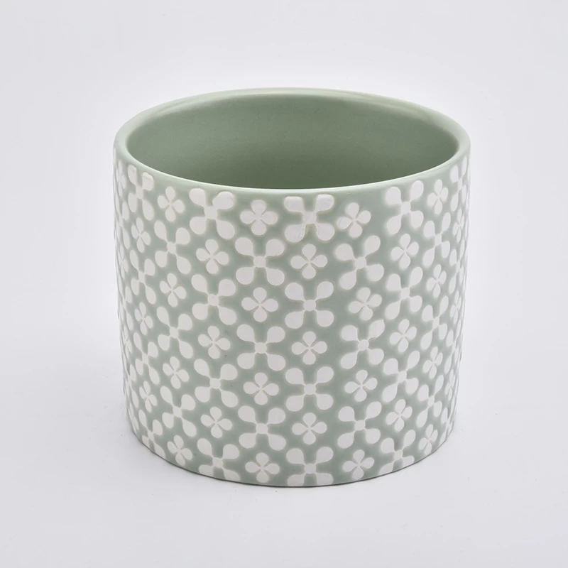 Home Decoration Empty Ceramic Candle Vessels For Candle Making