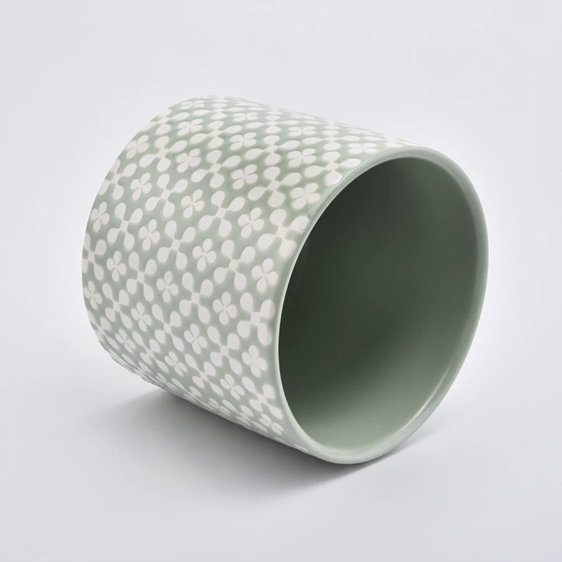 Home Decoration Empty Ceramic Candle Vessels For Candle Making