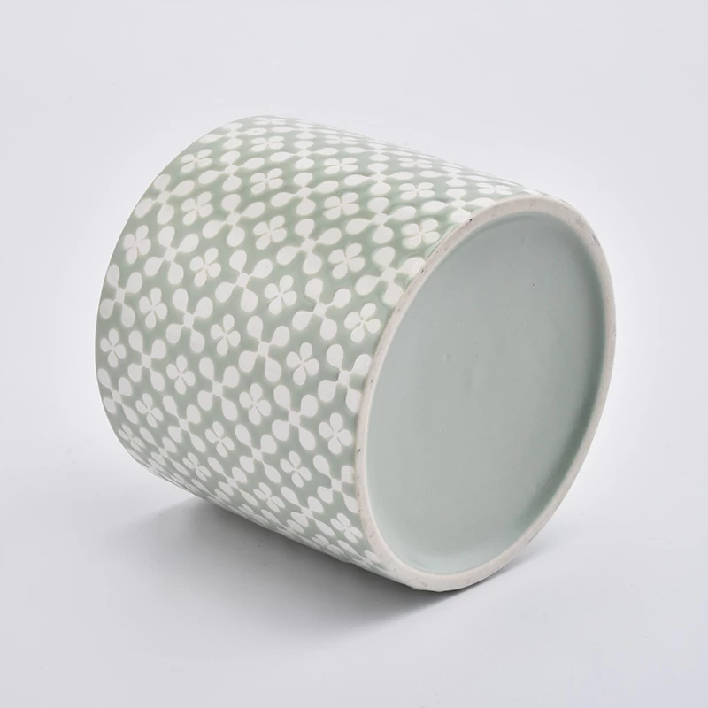 Home Decoration Empty Ceramic Candle Vessels For Candle Making