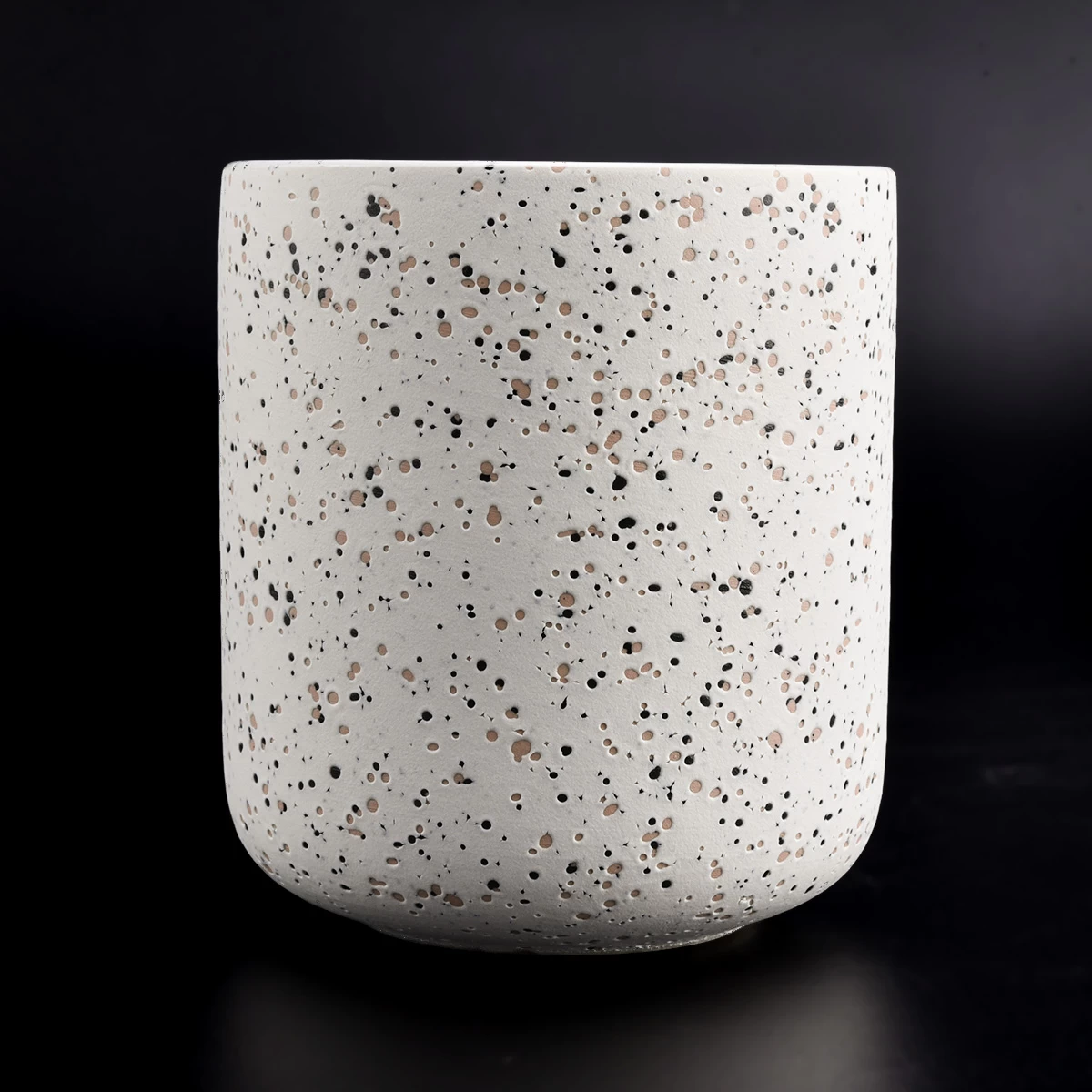 Beton 400 ml keramisk stearinlys med sand dot dekoration