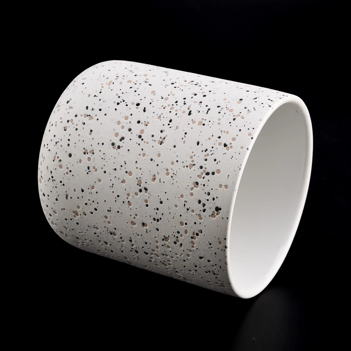 Beton 400 ml keramisk stearinlys med sand dot dekoration
