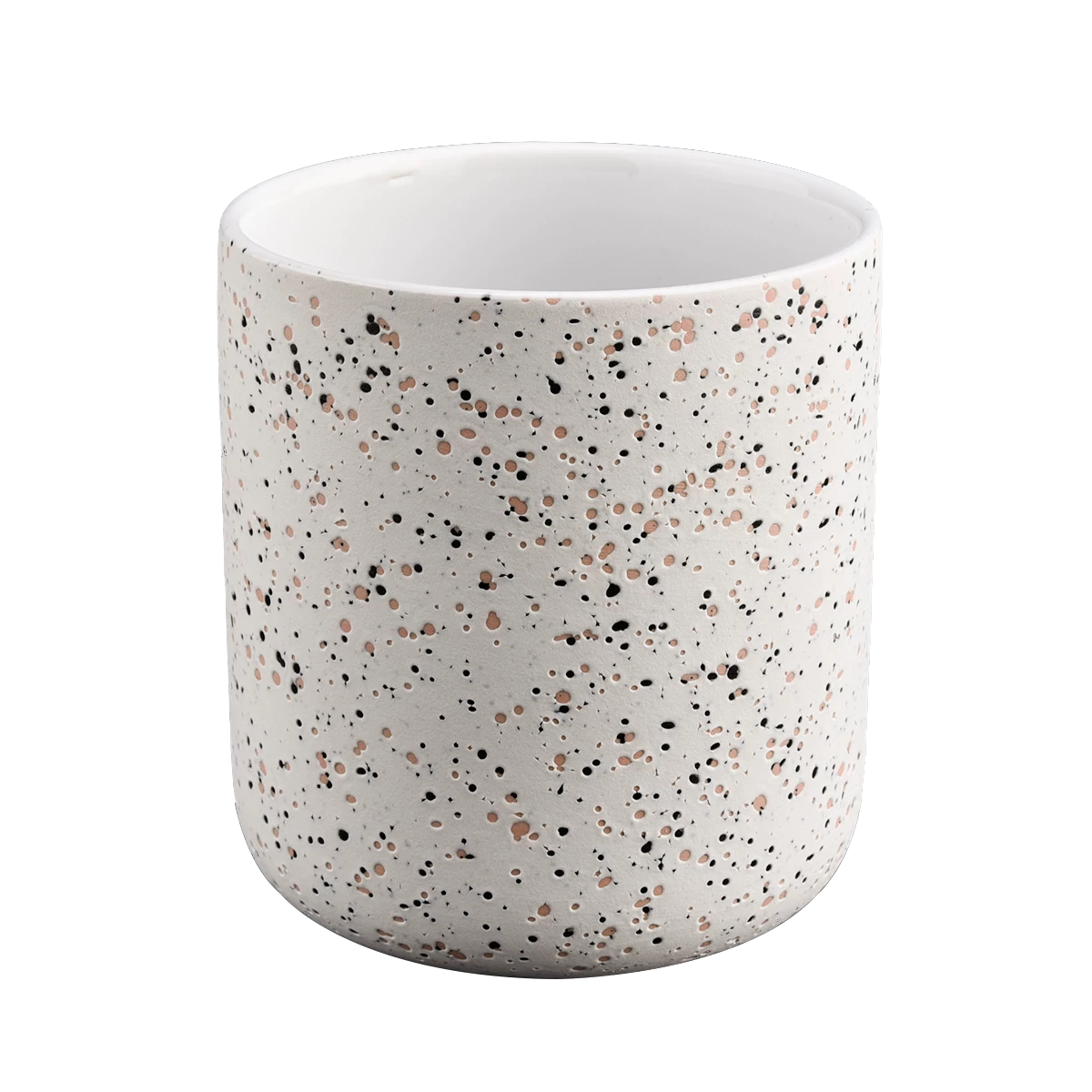Beton 400 ml keramisk stearinlys med sand dot dekoration