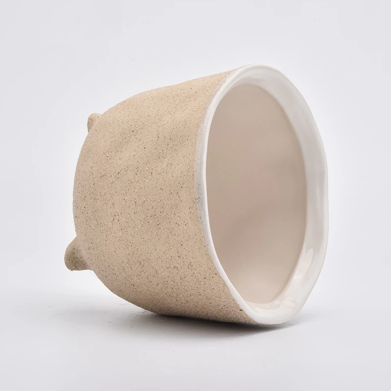Unique Three Feet Ceramic Vessels For Candle Plant - COPY - en04j2