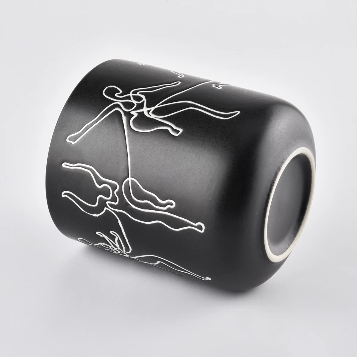 Unique Matte White Ceramic Candle Vessels - COPY - 1f20rh
