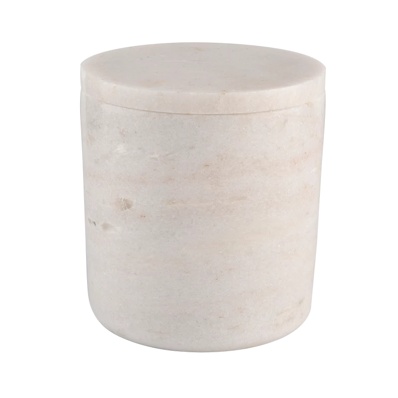 luxury light marble stone candle jar