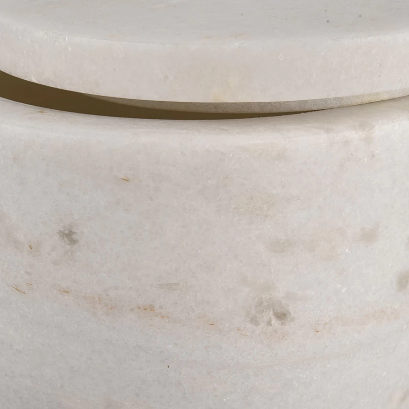 luxury light marble stone candle jar
