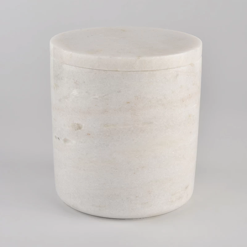 pure marble candle jar luxury marble candle holder with lids 
