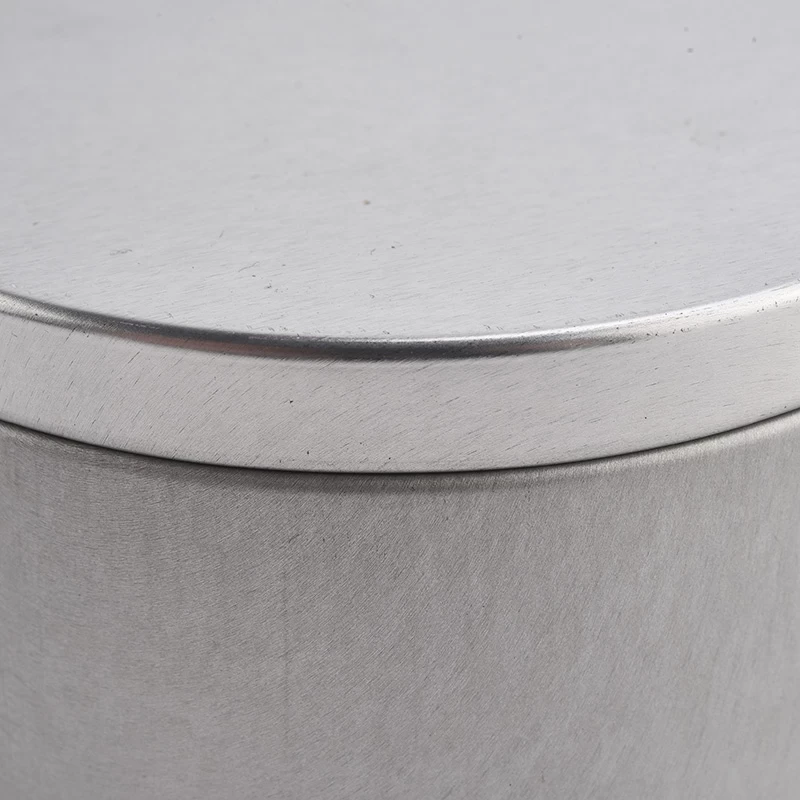 home decor silver tin candle box with lid