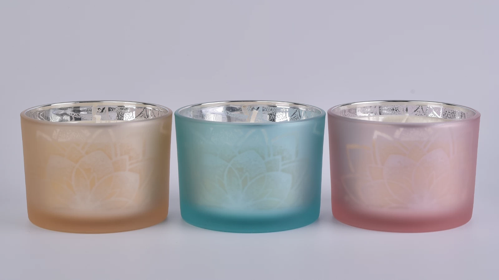 17oz Empty Glass Candle Container with lid Wholesale