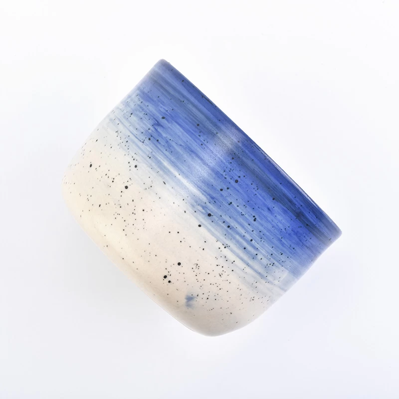 Speckles Glazed Ceramic Candle Vessels