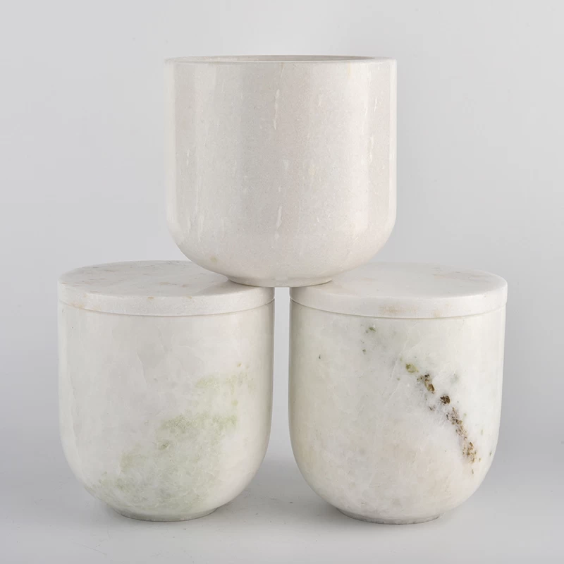 14oz 16oz marble white cyliner candle holder for wholesale