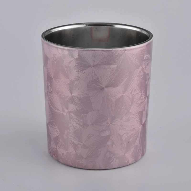 Popular 8oz 10oz cyliner glass candle holder for wholesale