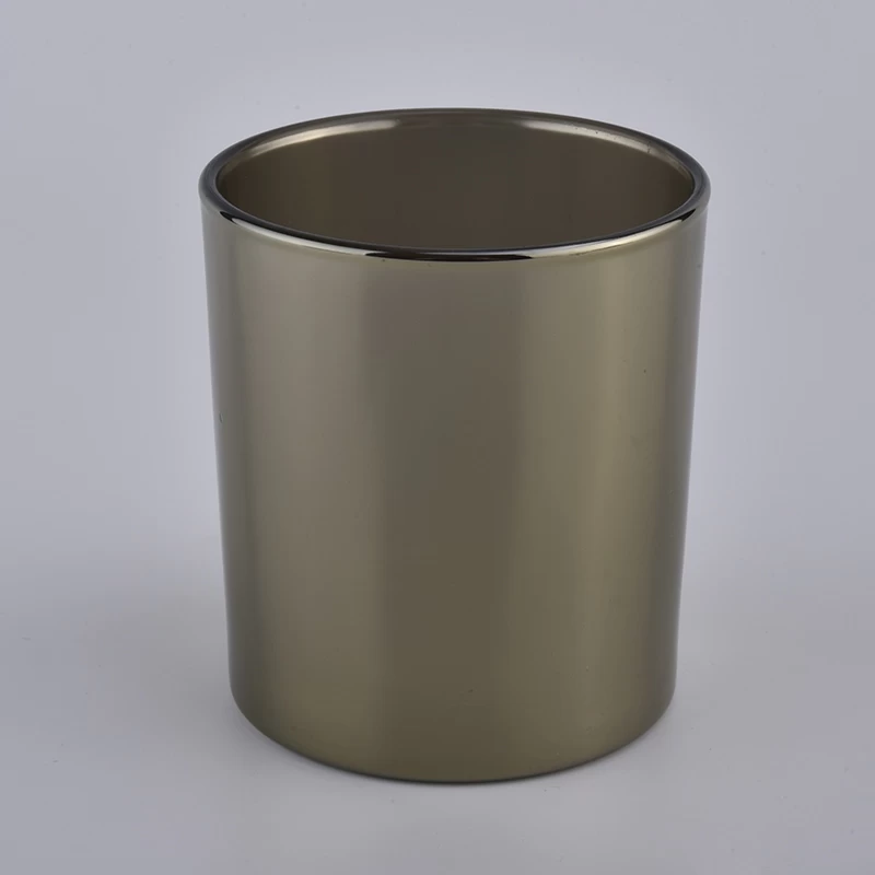 Hot sale 8oz 10oz dark color  cyliner glass candle vessel in bulk