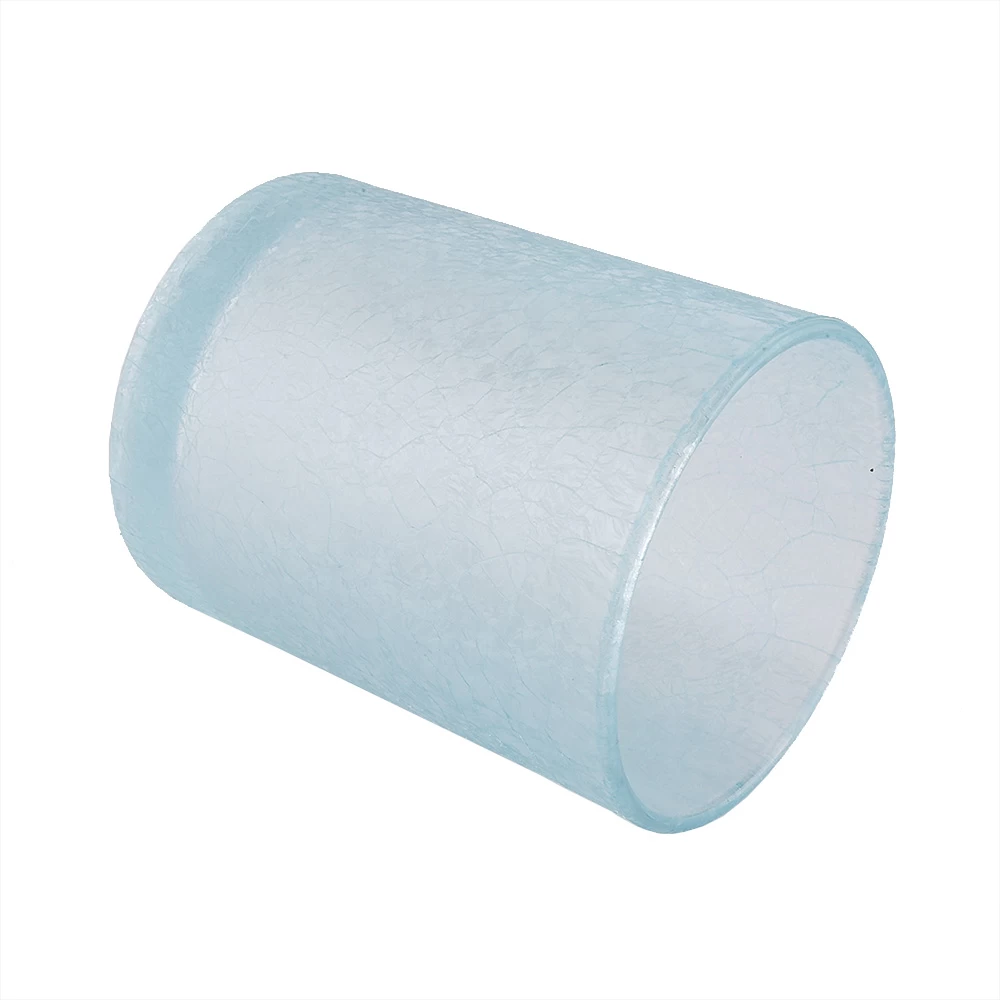 8oz customized cylinder glass candle jars with frosting finish