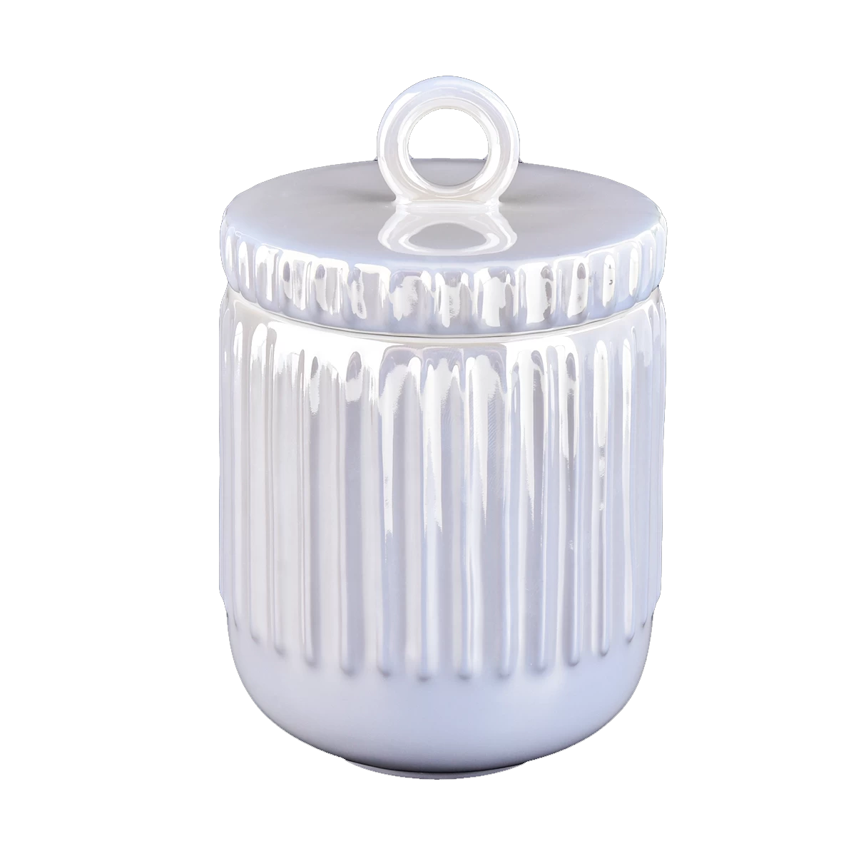 luxury design ceramic candle jar with lid